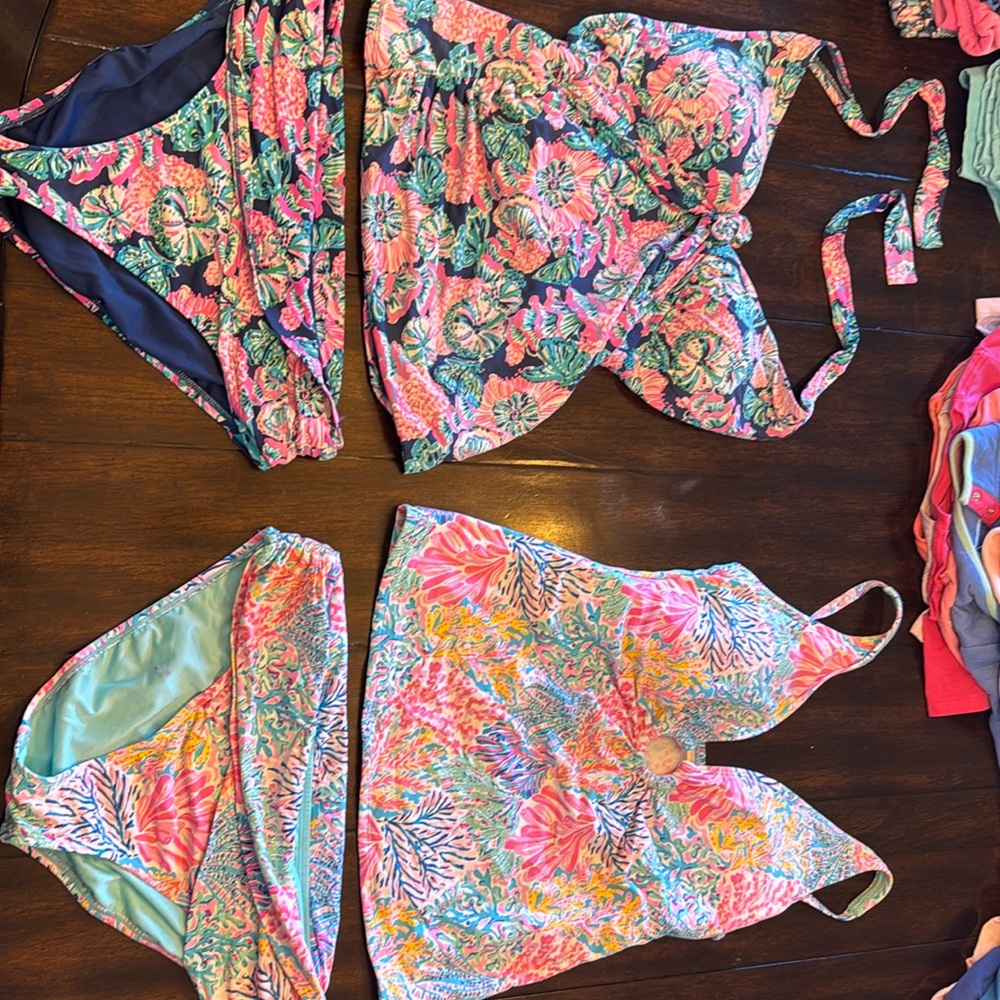 Lilly Pulitzer Floral Swimwear - Pink, Green, Blue